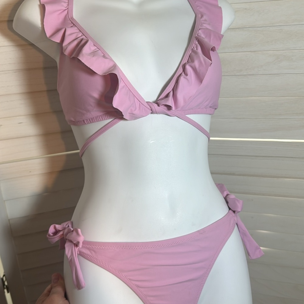 J Crew Ruffled Wrap Bikini Set - image 6